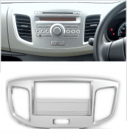 Переходная рамка для Suzuki Wagon R (серебристая, с карманом) (2012+) 1 DIN - CarBaza