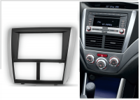 Переходная рамка для Subaru Impreza III (серебристо-черная) (2007-2011) 2 DIN - CarBaza
