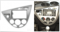 Переходная рамка для Ford Focus I (серебристая) (1998-2005) 2 DIN - CarBaza