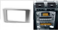 Переходная рамка для Toyota Avensis II (T250) (серебристая) (2002-2009) 2 DIN - CarBaza