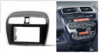 Переходная рамка для Mitsubishi Mirage VI (черный глянец) (2012+) 2 DIN - CarBaza