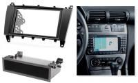 Переходная рамка для Mercedes CLK-Klasse (W209) Рестайл (2005-2010) 1 DIN / 2 DIN - CarBaza