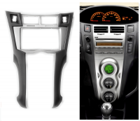 Переходная рамка для Toyota Vitz II (XP90) (черно-белая) (2005-2011) 2 DIN - CarBaza
