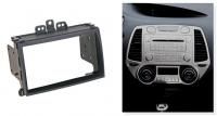 Переходная рамка для Hyundai i20 (PB) Дорестайл (черная) (2008-2012) 2 DIN - CarBaza