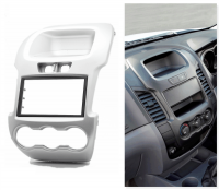 Переходная рамка для Ford Ranger III (с кондиционером, серебристая) (2011-2015) 2 DIN - CarBaza