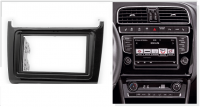Переходная рамка для Volkswagen Polo V (черный глянец) (2009+) 2 DIN - CarBaza
