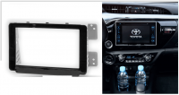 Переходная рамка для Toyota Hilux VIII (рояльный лак) (2015+) 2 DIN - CarBaza