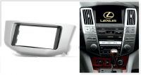 Переходная рамка для Toyota Harrier II (XU30) (серебристая) (2003-2013) 2 DIN - купить в СarBaza Переходная рамка для Toyota Harrier II (XU30) (серебристая) (2003-2013) 2 DIN - CarBaza