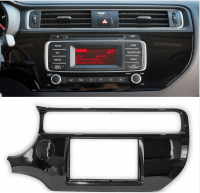 Переходная рамка для Kia K3 (черная "рояльный лак") (2012-2017) 2 DIN - CarBaza