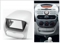 Переходная рамка для Mitsubishi i (серебристо-черная) (2006-2013) 2 DIN - CarBaza