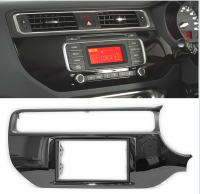 Переходная рамка для Kia K3 (правый руль, черная "рояльный лак") (2012-2017) 2 DIN - CarBaza