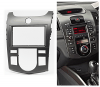 Переходная рамка для Kia Naza Forte I (с климат-контролем, черная) (2008-2013) 2 DIN - CarBaza