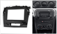 Переходная рамка для Suzuki Vitara II (черный глянец) (2014+) 2 DIN - CarBaza