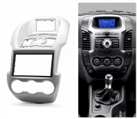 Переходная рамка для Ford Ranger III (с климат-контролем, серебристая) (2011-2015) 2 DIN - CarBaza