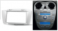 Переходная рамка для JAC J6 J6 (Heyue RS) (серебристая) (2009+) 2 DIN - CarBaza