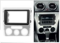 Переходная рамка для Volkswagen Lavida I (серебристая, с кондиционером) (2008-2012) 2 DIN - CarBaza