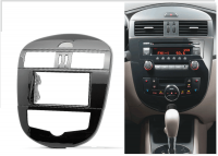 Переходная рамка для Nissan Tiida (C13) (с климат-контролем, черный глянец) (2015-2018) 2 DIN - купить в СarBaza Переходная рамка для Nissan Tiida (C13) (с климат-контролем, черный глянец) (2015-2018) 2 DIN - CarBaza