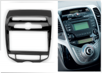 Переходная рамка для Hyundai ix20 I Рестайл (черный глянец, с климат-контролем) (2015+) 2 DIN - CarBaza