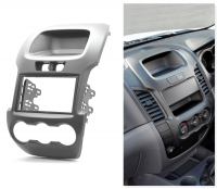 Переходная рамка для Ford Ranger III (с кондиционером, черная) (2011-2015) 2 DIN - CarBaza