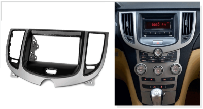 Переходная рамка для Chery M11 (A3) (черная с серым) (2010-2015) 2 DIN - CarBaza, характеристики