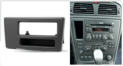 Переходная рамка для Volvo V70 II (темно-серая, с карманом) (2000-2007) 1 DIN - CarBaza, характеристики