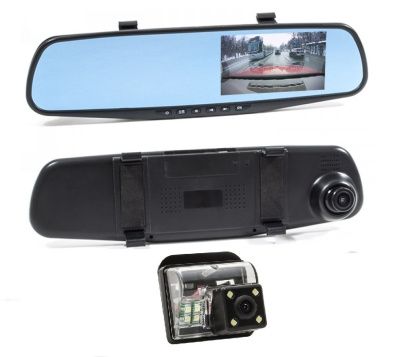 Зеркало с видеорегистратором и камерой заднего вида - CarBaza, характеристики