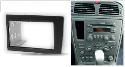 Переходная рамка для Volvo V70 II Дорестайл (черная) (2000-2004) 2 DIN - CarBaza, характеристики