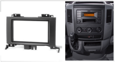 Переходная рамка для Volkswagen Crafter (черная) (2006+) 2 DIN - CarBaza, характеристики