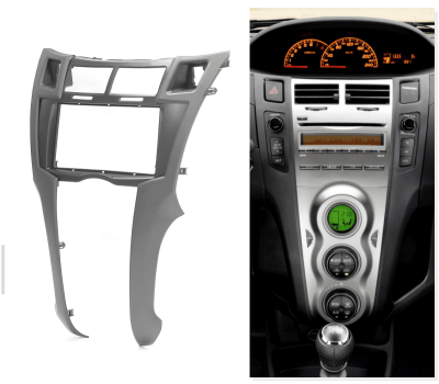 Переходная рамка для Toyota Vitz II (XP90) (черная) (2005-2011) 2 DIN - CarBaza, характеристики