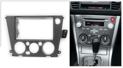 Переходная рамка для Subaru Legacy IV (BL/BP) (серая, с кондиционером) (2003-2009) 2 DIN - CarBaza, характеристики