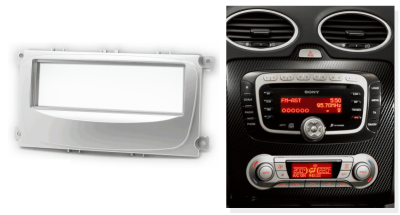 Переходная рамка для Ford S-Max I (серебристая) (2006-2015) 1 DIN - CarBaza, характеристики