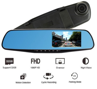 Зеркало с монитором и видеорегистратором - CarBaza, характеристики