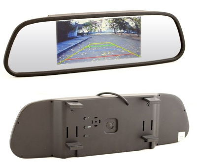 Зеркало заднего вида с монитором 5" - CarBaza, характеристики