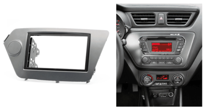 Переходная рамка для Kia Rio III (серая) (2011-2017) 2 DIN - CarBaza, характеристики