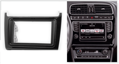 Переходная рамка для Volkswagen Polo V (черный глянец) (2009+) 2 DIN - CarBaza, характеристики
