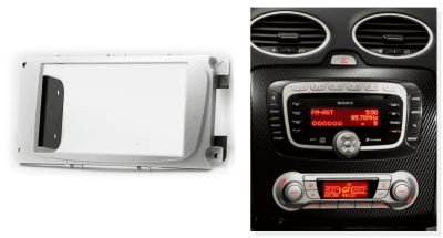 Переходная рамка для Ford Focus II Рестайл (серебристая) (2008-2011) 2 DIN - CarBaza, характеристики