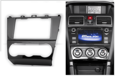 Переходная рамка для Subaru Levorg (черный глянец) (2014+) 2 DIN - CarBaza, характеристики